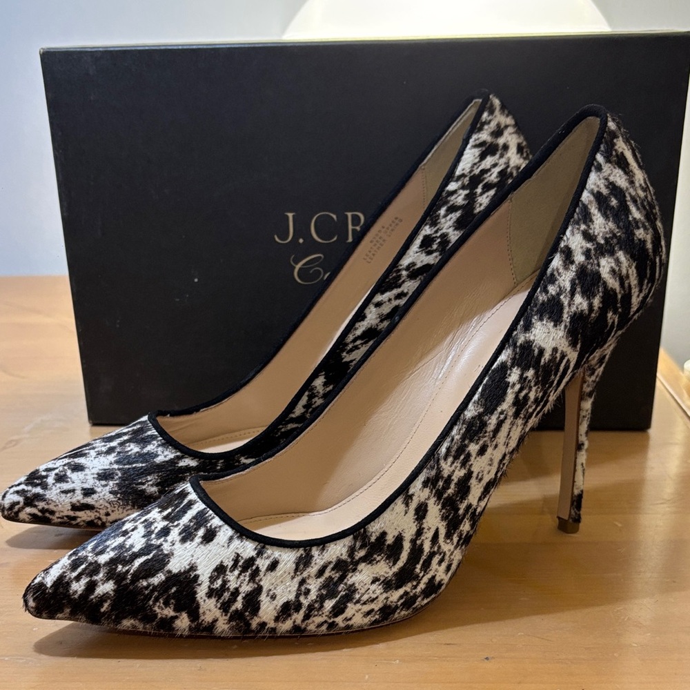 J. Crew Roxie Calf hair pumps new, never worn *made in Italy 🇮🇹